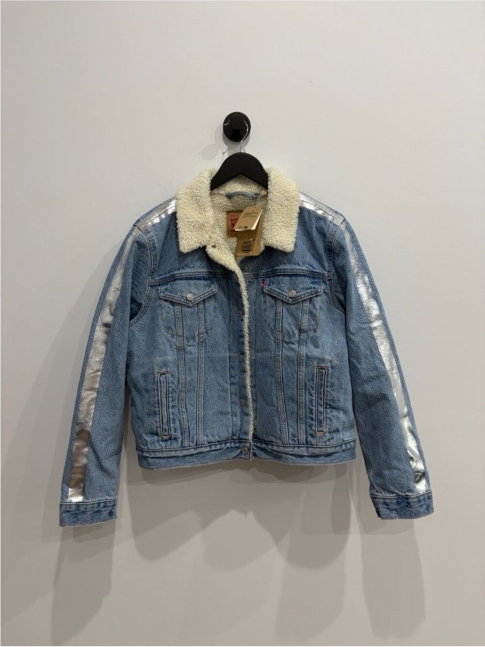 Levi's Blue Denim Jacket with Cream Sherpa Lining